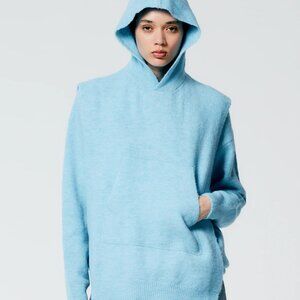 Tibi Douillet Hooded Dickie, Maldives blue, OS, NWT